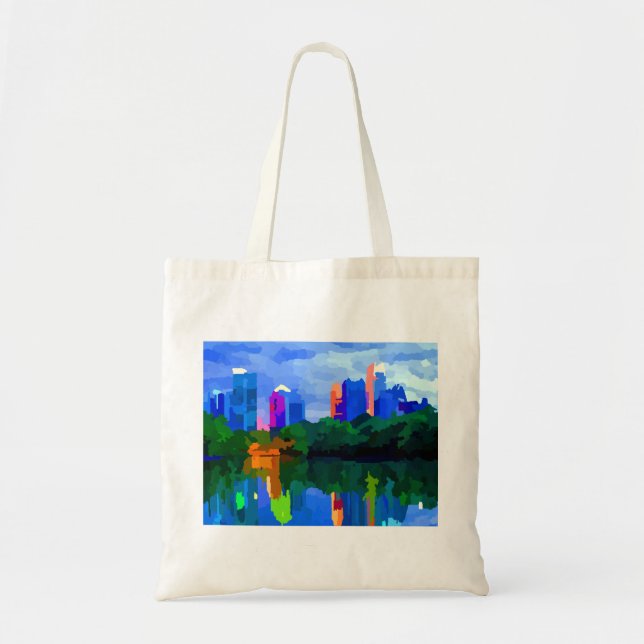 Bolso De Tela Piedmont Park Atlanta Georgia Skyline (Frente)