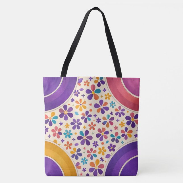 Bolso De Tela Piedra Angular Bloom — Variante Violeta Real (Anverso)