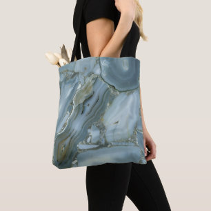 Bolso De Tela Piedra de mármol azul