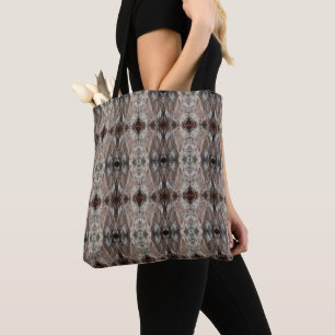 Bolso De Tela Piedra   Patrón de mosaico  