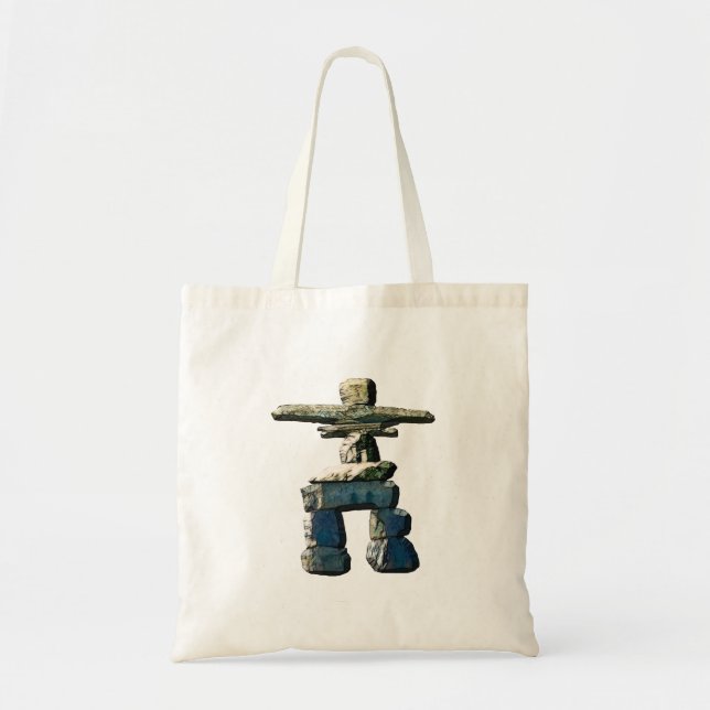 Bolso De Tela Piedras de espíritu nativo americano de Inukshuk (Frente)