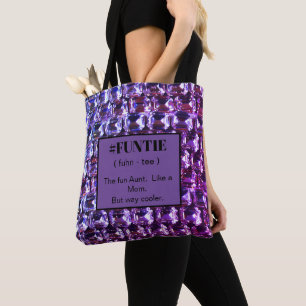Bolso De Tela Piedras preciosas diamantes morados elegantes