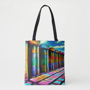 Bolso De Tela Piedras psicodélicas