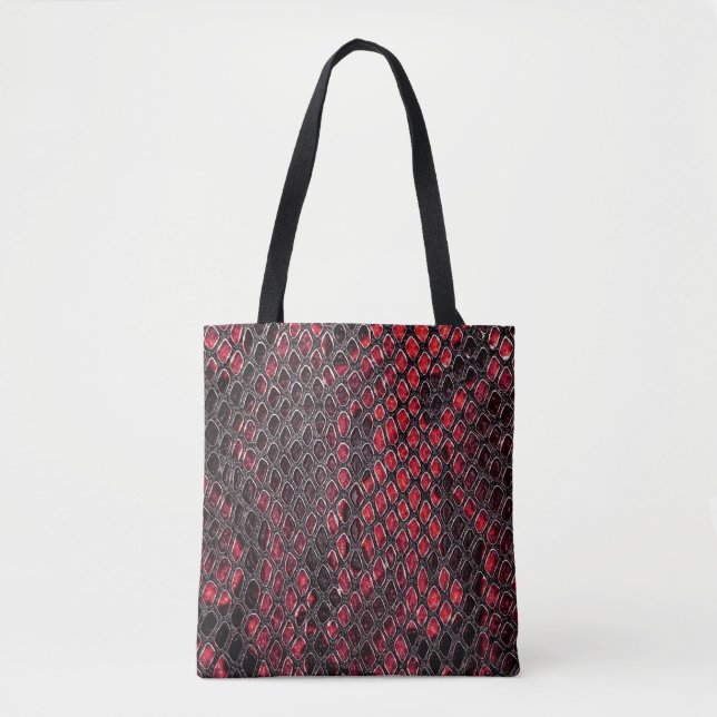 Bolso De Tela Piel de serpiente: fondo abstracto. (Anverso)