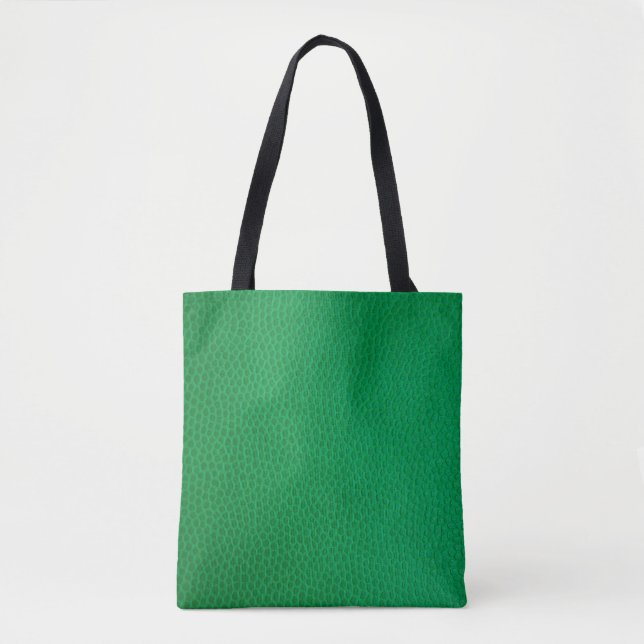 Bolso De Tela Piel de textura de piel verde (Anverso)