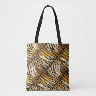 Bolso De Tela Piel de tigre, elegante, tigre, rayado, huella ani