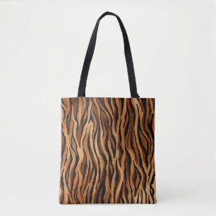 Bolso De Tela Piel de tigre: patrón sin costuras dibujado a mano