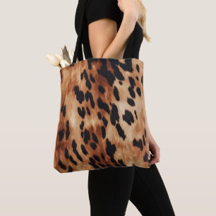Bolso De Tela Piel de vaca negro de ocre
