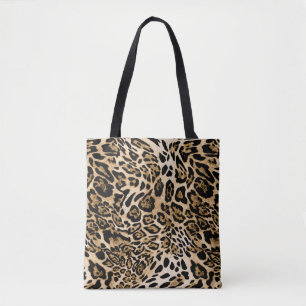 Bolso De Tela Piel leopardo africana: Textura animal sin mar