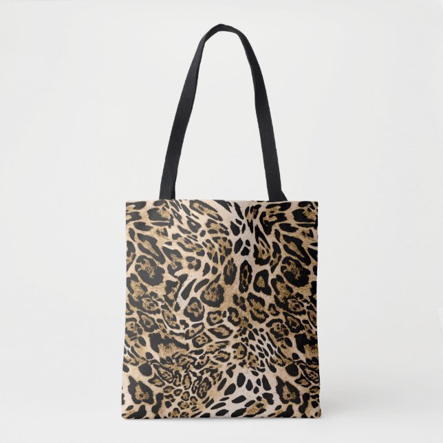 Bolso De Tela Piel leopardo africana: Textura animal sin mar (Anverso)