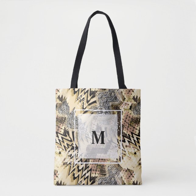 Bolso De Tela piel, leopardo, serpiente (Anverso)