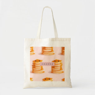 Bolso De Tela Piel personalizada de pastelito kawaii con jarabe