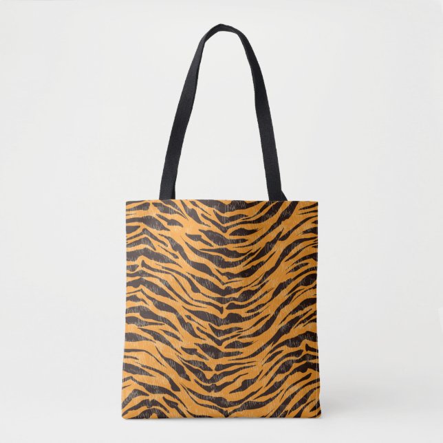 Bolso De Tela Pieles de tigre, piel de tigre, patrón de piel ani (Anverso)
