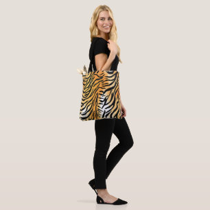 Bolso De Tela Pieles modernas de tigre a rayas Imprimir felinos