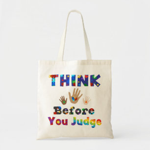 Bolso De Tela PIENSA Antes De Juzgar