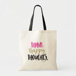 Bolso De Tela PIENSA EN LOS PENSAMIENTOS FELIZ Personalizado Per