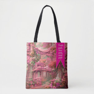 Bolso De Tela Piensa Rosa, Ama Rosa, Lleva Rosa Mundo