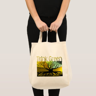 Bolso De Tela Piensa Verde