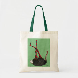 Bolso De Tela Piernas a rayas de avestruz