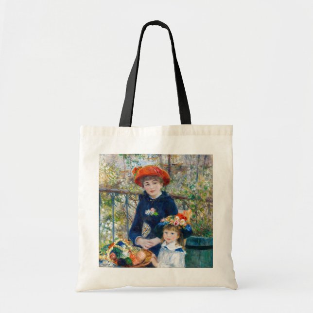 Bolso De Tela Pierre-Auguste Renoir - Dos hermanas en la terraza (Frente)