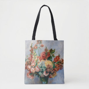 Bolso De Tela Pierre-Auguste Renoir - Flores en una plaza