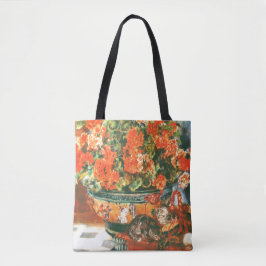 Bolso De Tela Pierre-Auguste Renoir Geraniums And Cats