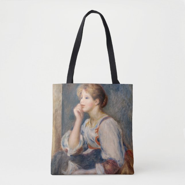 Bolso De Tela Pierre-Auguste Renoir - Mujer con carta (Anverso)