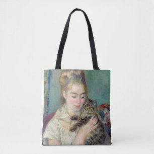 Bolso De Tela Pierre-Auguste Renoir - Mujer con un gato