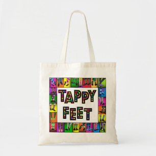 Bolso De Tela Pies de Tappy - tote de la danza de golpecito