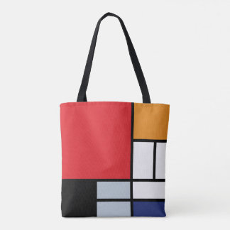 Bolso De Tela Piet Mondrian - Composición con gran plano rojo