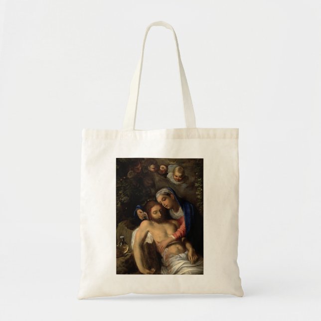 Bolso De Tela Pietà (María y Jesús) (por Adam Elsheimer) (Frente)