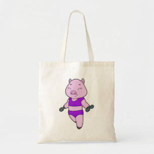 Bolso De Tela Pig Fitness Dumbbell