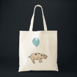Bolso De Tela Pig in a balloon<br><div class="desc">"Desenho estilo fofinho de porquinho subindo com balão".</div>