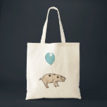 Bolso De Tela Pig in a balloon<br><div class="desc">"Desenho estilo fofinho de porquinho subindo com balão".</div>