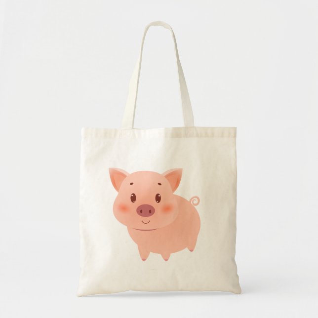 Bolso De Tela Piggy Cute (Frente)