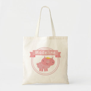 Bolso De Tela Piglet Rosa Cute - Niños personalizados