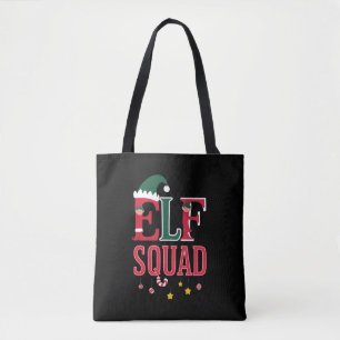 Bolso De Tela Pijamas Navideñas Emparentadas con elfos Equipo de