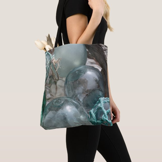 Bolso De Tela Pila de boyas de pesca de vidrio (Detalle)