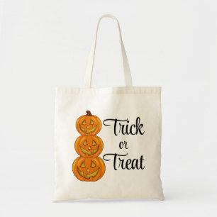 Bolso De Tela Pila de calabazas de Halloween 'Truco o trato'
