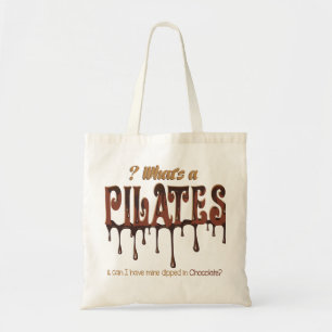 Bolso De Tela Pilates divertidos se cuelgan en el chocolate
