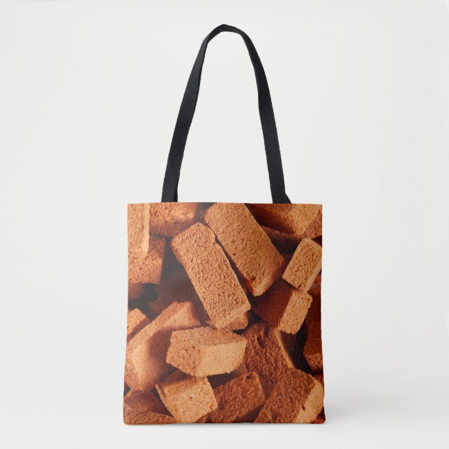 Bolso De Tela Pile of bricks background (Anverso)