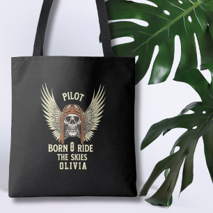Bolso De Tela Piloto Nacido Para Montar Los Cielos Alas De Esque