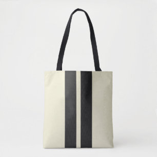 Bolso De Tela Pimienta Blanca 🏁 Rayas de Carreras Mini 