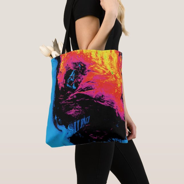 Bolso De Tela pimienta y plástico silenciado (Detalle)
