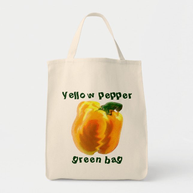 Bolso De Tela Pimiento Morrón Amarillo (Frente)