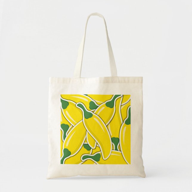 Bolso De Tela Pimientos de chile amarillo fundido (Frente)