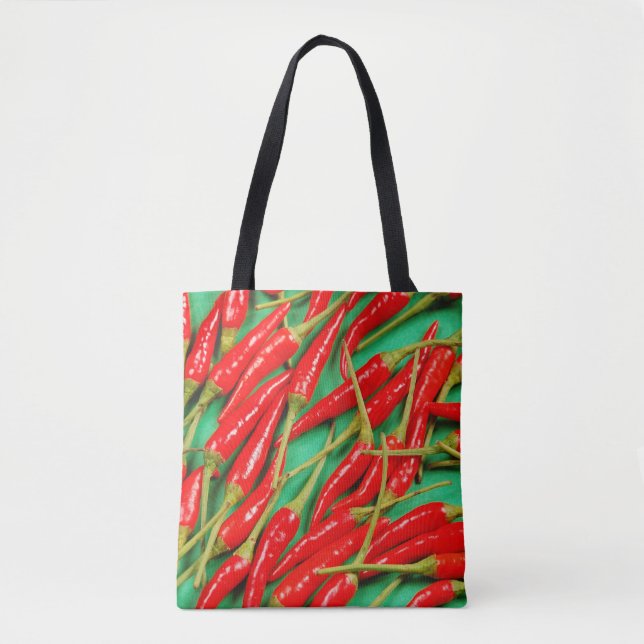 Bolso De Tela Pimientos de chile rojos (Anverso)