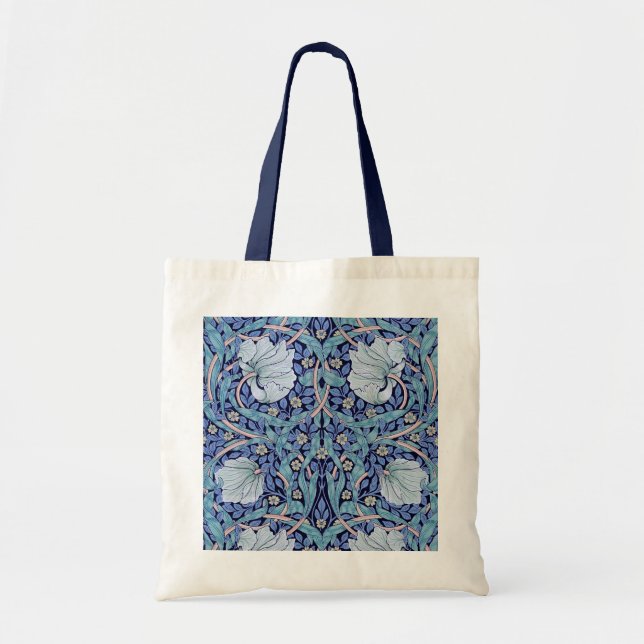 Bolso De Tela Pimpernel Blue, William Morris (Frente)
