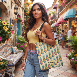 Bolso De Tela Piña