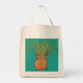 Bolso De Tela Piña de la Fiesta-Piña abstracta sobre fondo brill
